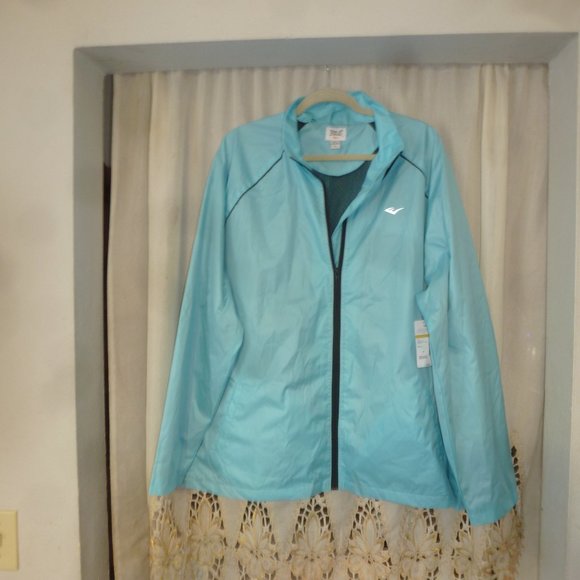 New Blue EVERLAST Zippered Windbreaker jacket w/ Pockets SZ 3X - Picture 1 of 11